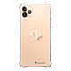 LaCoqueFrançaise Coque iPhone 11 Pro anti-choc souple angles renforcés transparente Motif Coeur Blanc Amour