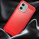 Avis Avizar Coque pour Motorola Edge 40 Neo Effet Carbone Silicone Flexible Antichoc  Rouge
