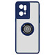 Avizar Coque pour Oppo Find X5 Pro Bi-matière Bague Métallique Support Vidéo  Bleu Coque de protection avec un anneau de maintien conçue pour Oppo Find X5 Pro