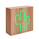 Color Block Enceinte Lumineuse Multifonction , Haut-Parleurs Bluetooth, Charge Induction Néon Cactus - Enceinte lumineuse à néon en forme de cactus comprenant haut-parleurs sans fil et charge à induction