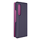 Avizar Housse pour Samsung Galaxy Z Fold 3 Clapet Translucide Design Miroir Support Vidéo Violet Etui folio Violet en Polycarbonate, Galaxy Z Fold 3