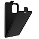 Avizar Étui Oppo A16 et A16s Clapet Vertical Porte-carte Effet Lisse Noir Préserve intégralement votre smartphone contre les chocs et rayures du quotidien