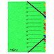 PAGNA Trieur EASY A4 en Carton 12 compartiments Vert Trieur