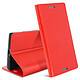 Avizar Etui Xperia XZ1 Housse folio cuir protection intégrale - rouge Housse de protection portefeuille dédié pour Xperia XZ1