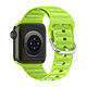 Avizar Bracelet pour Apple Watch 41mm et 40mm et 28mm Silicone Ajustable Fermoir Ardillon  Vert citron - Bracelet en silicone spécifiquement conçu pour Apple Watch Series 9, 8 et 7 41mm / Series SE 2022, SE, 6, 5, et 4 40mm / Series 3, 2 et 1 38mm
