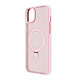 Muvit Coque pour iPhone 15 avec Anneau Fonction Stand MagSafe Rose Anneau intégré pouvant servir de support