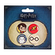 Harry Potter - Pack 4 badges Cutie  & Hedwig Pack de 4 badges Harry Potter, modèle Cutie &amp; Hedwig.