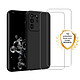 Evetane Coque Samsung Galaxy S20 Ultra 5G Silicone liquide Noire + 2 Vitres en Verre trempe Protection ecran Antichocs Coque Samsung Galaxy S20 Ultra 5G Silicone liquide Noire + 2 Vitres en Verre trempe Protection ecran Antichocs