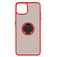 Avizar Coque pour iPhone 13 Mini Bi-matière Bague Métallique Support Vidéo Rouge Coque Anneau Rouge en Polycarbonate, iPhone 13 Mini