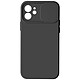 Avizar Coque pour iPhone 12 Silicone Souple Cache Caméra Coulissant  noir Réalisée en silicone flexible et résistante pour un excellent amortissement