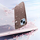Avizar Coque iPhone 14 Paillette Amovible Silicone Semi-rigide Rose pas cher