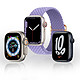 Avizar Bracelet pour Apple Watch 41mm et 40mm et 38 mm Nylon Tressé Ajustable par Boucle Métallique  lavande pas cher