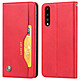 Avizar Etui Folio Huawei P20 Pro Housse Clapet Cuir Porte-cartes Fonction Stand - Rouge - Étui Folio spécialement conçu pour Huawei P20 Pro