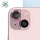 Enkay Verre Trempé Caméra pour iPhone 15 et 15 Plus Cadre Alliage Aluminium  Rose pas cher