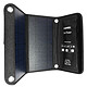 Avizar Panneau Solaire USB 14W, Chargeur Solaire Pliable et Étanche - Noir Chargeur solaire Noir