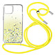 Avizar Coque iPhone 13 Dos Pailleté Avec Lanière Amovible - Dégradé jaune Coque paillettes transparente spécialement conçue pour votre iPhone 13