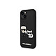 Karl Lagerfeld Coque pour Apple iPhone 14 Plus 3D Rubber Karl & Choupette Noir Coque conçue sur mesure pour Apple iPhone 14 Plus