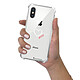 LaCoqueFrançaise Coque iPhone X/Xs anti-choc souple angles renforcés transparente Motif Coeur Blanc Amour pas cher