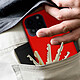 Avizar Coque pour iPhone 14 Pro Max Silicone Semi-rigide Finition Soft-touch Fine  rouge pas cher