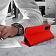 Acheter Avizar Étui Galaxy S20 Folio Cuir Véritable Porte cartes Support Vidéo - rouge