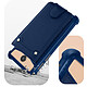 Acheter Avizar Coque Smartphone 4.7'' à 5'' Souple Coins Bumper Porte-carte Amovible  Bleu Nuit