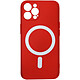 Avizar Coque MagSafe pour iPhone 12 Pro Max Soft Touch Finition Mate Bords Surélevés  rouge - Coque MagSafe conçue spécialement pour votre Apple iPhone 12 Pro Max