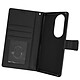 Avizar Housse pour Huawei P50 Pro Aspect Grainé Clapet Portefeuille Support Vidéo  Noir Étui folio spécialement conçu pour votre Huawei P50 Pro