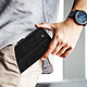 Avizar Étui pour Samsung Galaxy A03 Similicuir Porte-carte Double languette magnétique  Noir pas cher