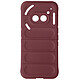 Avizar Coque pour Nothing Phone 2a Antichoc Silicone Motif texturé 3D Bordeaux - Protection antichoc avec les quatres coins renforcés pour encaisser les coups en cas de chutes