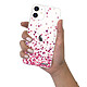 Evetane Coque iPhone 12 mini silicone transparente Motif Confettis De Coeur ultra resistant pas cher