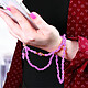 Acheter Avizar Bijou de Téléphone Bracelet à Perles Ovales 80cm Collection Charm - violet
