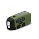 Metronic 477216 - Radio Joe dynamo d'urgence à chargement solaire 2000 mAh - Verte et noire Éclairage : 3 LED  Batterie rechargeable  2000 mAh