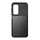 Avizar Coque Galaxy A52 et A52s Renforcée Protection - Noir Design strié mat offrant un rendu orignal et élégant à votre smartphone