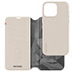 Decoded Étui Cuir pour iPhone 15 Pro Coque détachable Anti-chutes 1.2m Portefeuille Compatible MagSafe Clay Etui Beige en Cuir, iPhone 15 Pro