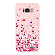 Evetane Coque Samsung Galaxy S8 Silicone Liquide Douce rose pâle Confettis De Coeur Coque Samsung Galaxy S8 Silicone Liquide Douce rose pâle Confettis De Coeur Ecriture Tendance et Design