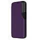 Avizar Étui Folio pour iPhone 15 Pro Clapet Support Vidéo  Violet foncé - Étui en simili cuir conçu pour iPhone 15 Pro, alliant protection et praticité