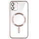 Avizar Coque MagSafe pour iPhone 11 Silicone Protection Caméra  Contour Chromé Rose Gold Coque MagSafe conçue spécifiquement pour votre Apple iPhone 11