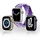 Avizar Bracelet pour Apple Watch 41mm et 40mm et 38 mm Nylon Tressé Ajustable par Boucle Métallique  violet pas cher
