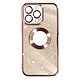 Avizar Coque pour iPhone 13 Pro Paillette Amovible Silicone Gel  Rose Gold Une coque design de la série Protecam Spark, pour iPhone 13 Pro