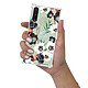 LaCoqueFrançaise Coque Samsung Galaxy Note 10 anti-choc souple angles renforcés transparente Motif Fleurs vert d'eau pas cher