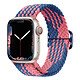 Avizar Bracelet pour Apple Watch 49mm et 45mm et 44mm et 42mm Nylon Tressé Bleu et Rose Bracelet de montre Bleu / Rose