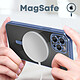 Avis Avizar Coque MagSafe pour iPhone 12 Pro Silicone Protection Caméra  Contour Chromé Bleu Clair