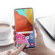 Avizar Coque Samsung Galaxy A71 Silicone Souple et Film Verre Trempé 9H Transparent pas cher