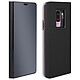 Avizar Housse Galaxy S9 Plus Etui Miroir Clapet Coque Rigide Fonction Support Noir Housse Folio Clear View Standing Cover conçu pour Galaxy S9 Plus