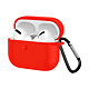 Avizar Coque pour Airpods Pro Souple Anti-traces Anti-rayures avec Mousqueton Rouge Coque Airpods Rouge