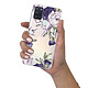 LaCoqueFrançaise Coque Samsung Galaxy A21S 360 intégrale transparente Motif Pivoines Violettes Tendance pas cher