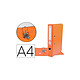 LIDERPAPEL Classeur levier a4 documenta carton rembordé 1,9mm dos 52mm rado métallique coloris orange x 25 Classeur à levier