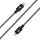 BigBen Connected Câble Tissé USB C/Lightning 2m - 3A Noir Son revêtement en nylon tressé rend le câble extrêmement solide et offre une meilleure longévité.