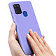 Avizar Coque Samsung Galaxy A21s Silicone Semi-rigide Finition Soft Touch Violet pas cher