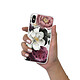 LaCoqueFrançaise Coque iPhone Xs Max silicone transparente Motif Fleurs roses ultra resistant pas cher